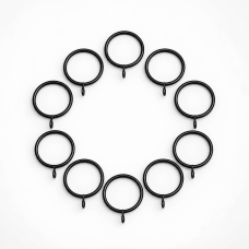 Black Nickel Iron Metal Curtain Rings 55mm OD x 45mm ID